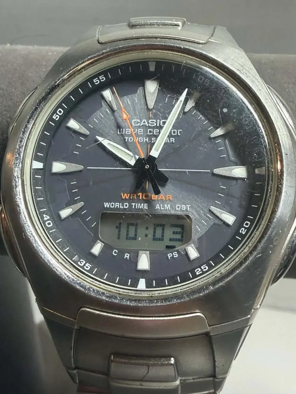 Casio Wave Ceptor Tough Solar World Time Analog Digital Watch